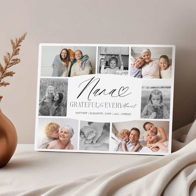 Nana Grateful for Every Moment Photo Collage Plaque (Nana Grateful for Every Moment Photo Collage Plaque)