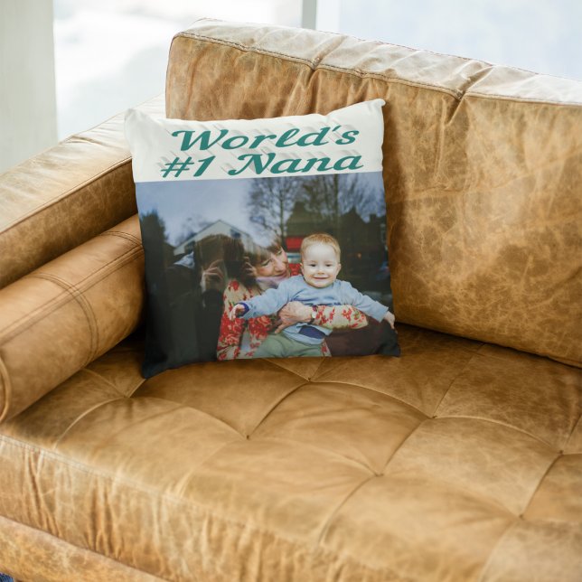 Nana green text photo  cushion (Creator Uploaded)