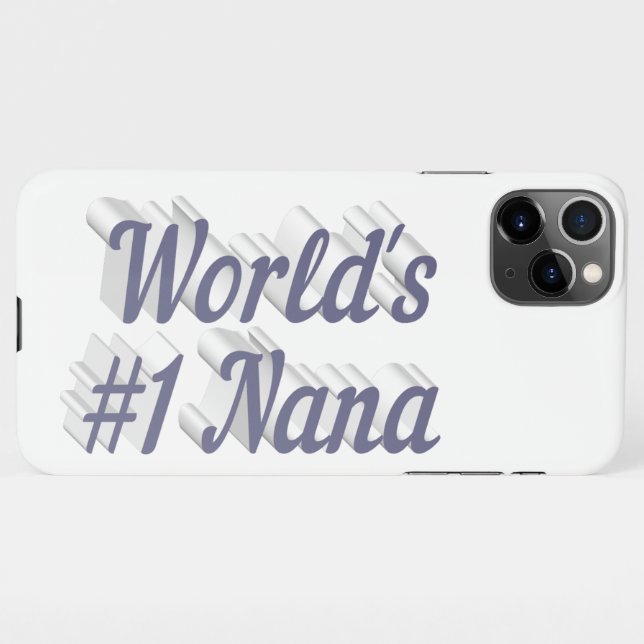 Nana grey text Mothers Day iPhone Case (Back Horizontal)