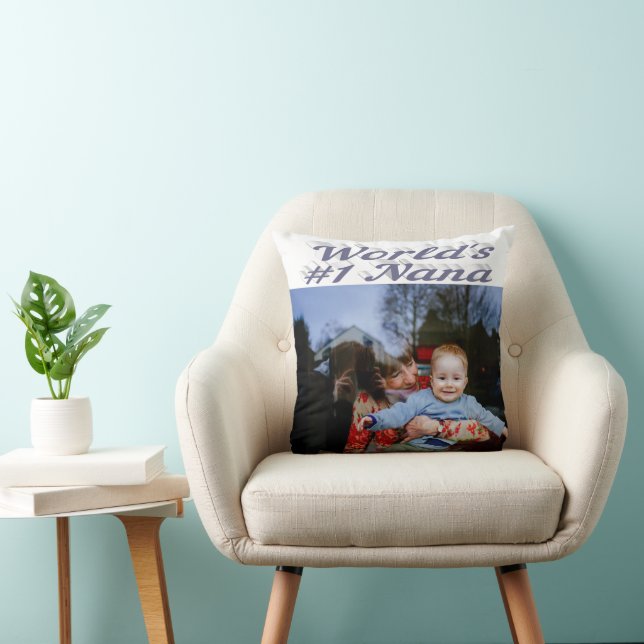 Nana grey text photo  cushion (Chair)
