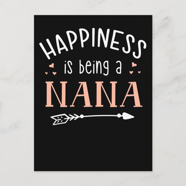 Nana Happiness Family Grandmother Love Postcard (Front)