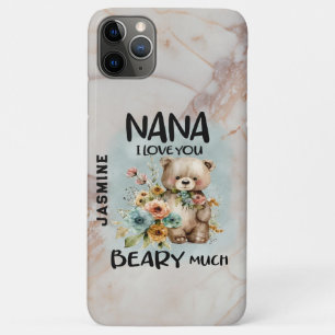 Nana I Love You Beary Much - Personalised Name Case-Mate iPhone Case