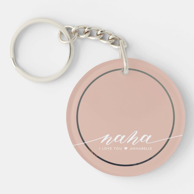 Nana I love You Elegant Photo Key Ring (Front)