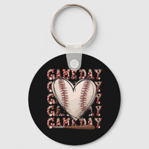 Nana Leopard Game Day Baseball Lover Mothers Day  Key Ring