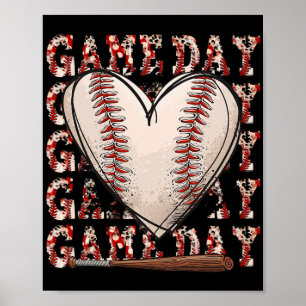 Nana Leopard Game Day Baseball Lover Mothers Day  Poster