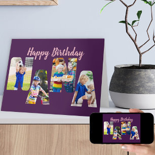 NANA Letter Shaped Photos Personalised Birthday Card