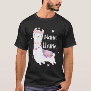 Nana Llama Cute Grandma Llamas Lover For Women T-Shirt