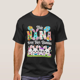 Nana loves easter bunnies group bunnies bow tie T-Shirt