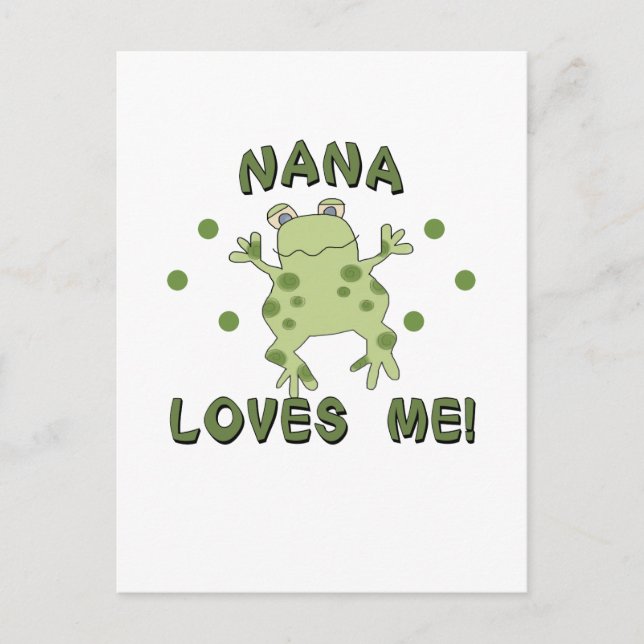 Nana Loves Me Frog Postcard (Front)