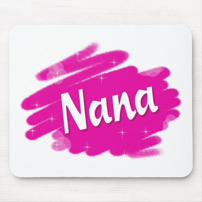 Nana Loves Pink Mouse Pad (Front)