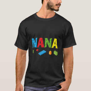 Nana Master Builder Building Bricks Blocks Family  T-Shirt