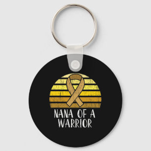 Nana Of A Warrior Childhood Cancer Awareness Key Ring