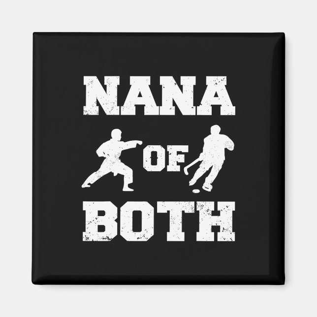 Nana Of Both Funny Hockey And Karate Nana  Magnet (Front)