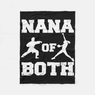 Nana Of Both Funny Softll And Karate Nana  Fleece Blanket
