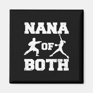 Nana Of Both Funny Softll And Karate Nana Magnet