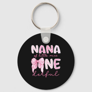 Nana Of Little Miss Onederful First Birthday Girl  Key Ring
