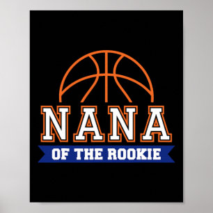 Nana Of Rookie 1st Birthday Sketll Theme Matching  Poster