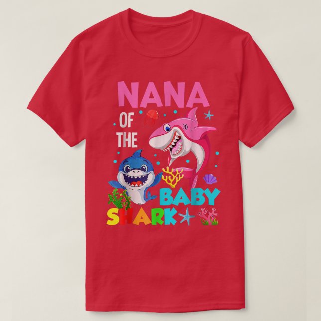 Nana Of The Baby Birthday Shark Nana Shark Mother' T-Shirt (Design Front)
