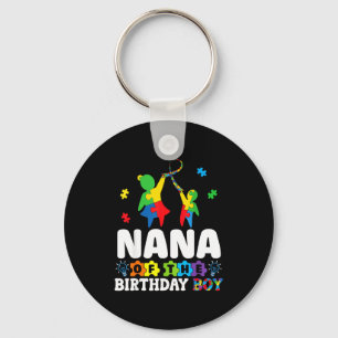 Nana of the birthday boy autism awareness support key ring
