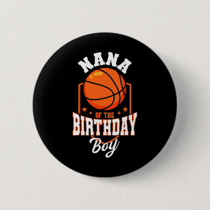 Nana Of The Birthday Boy Sketll Theme Bday Party 6 Cm Round Badge