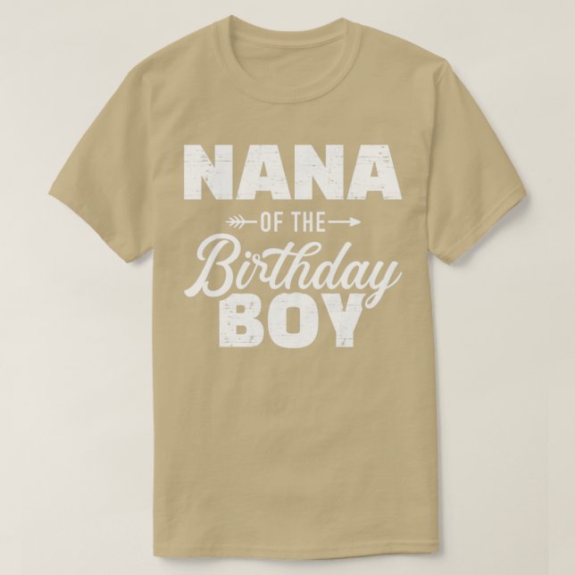 Nana of the birthday boy son matching family for g T-Shirt (Design Front)