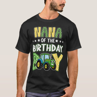 Nana Of The Birthday Boy Tractors Farm Trucks T-Shirt