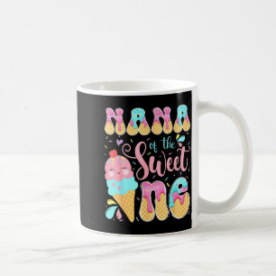 Nana of the sweet one ice cream 1st birthday girl coffee mug