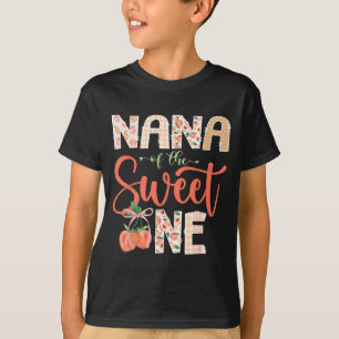 Nana of The Sweet One Peach 1st Birthday Girl T-Shirt