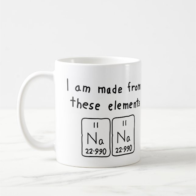 Nana periodic table name mug (Left)