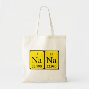 Nana periodic table name tote bag