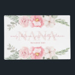 Nana Personalised Floral Placemat<br><div class="desc">Let your Nana know how much you love her with these personalised watercolor floral place mats!</div>