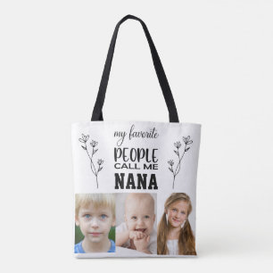 NANA PERSONALIZED PHOTO TOTE BAG FOR GRANDMOTHER