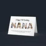 Nana Photo Collage Letter Cutout Grandma Birthday Card<br><div class="desc">Celebrate the special moments with your grandmother with this Grandma Photo Collage design. This customisable design is perfect for creating a personalised and heartfelt gift for Mother's Day and Birthday celebration. Craft a beautiful collage with the word NANA, featuring cherished moments, creating a visual journey of the precious memories you've...</div>