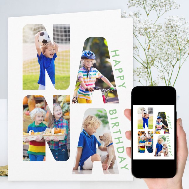 NANA Photo Letter Cutout Birthday Card (Creator Uploaded)