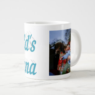 Nana Photo sky blue text Giant Coffee Mug