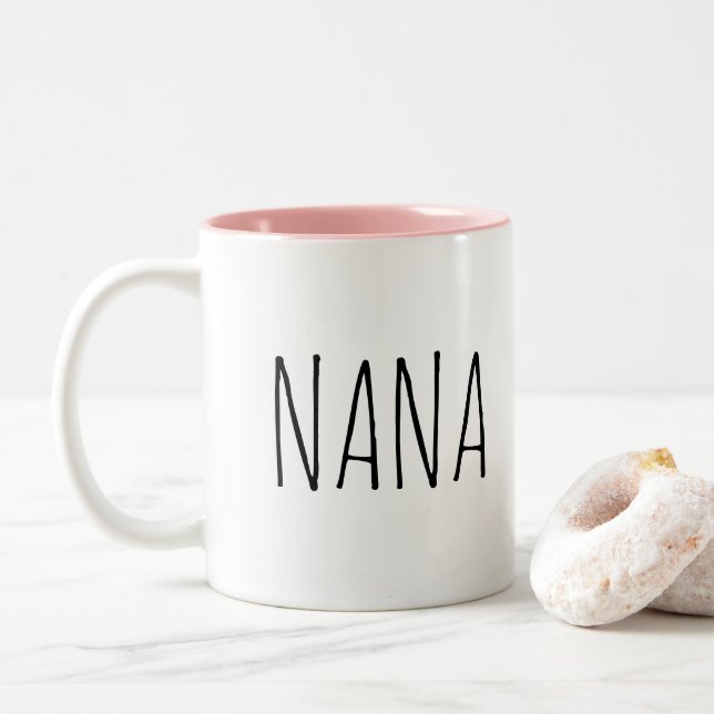 Nana Pink Interior Inside Coffee Mug (With Donut)