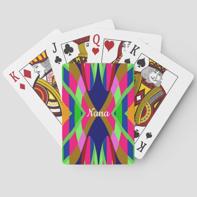 Nana Playing Cards on Bright Winner Colours (Back)