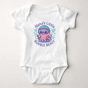 Nana’s Little Bubble Beast Cute Octopus Baby Bodysuit