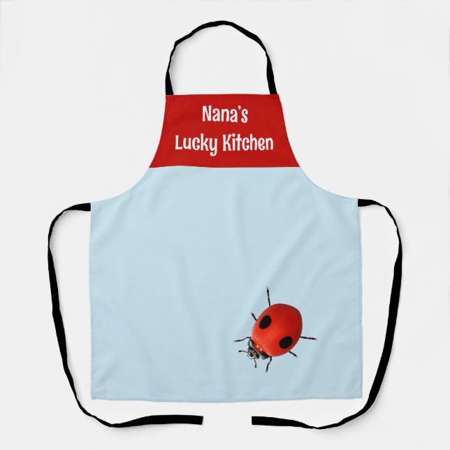Nana’s Lucky Kitchen Ladybug Apron (Front)