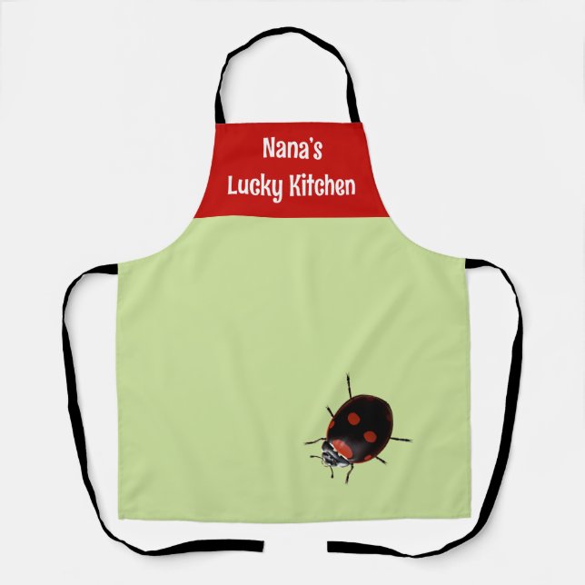 Nana’s Lucky Kitchen Ladybug Apron (Front)