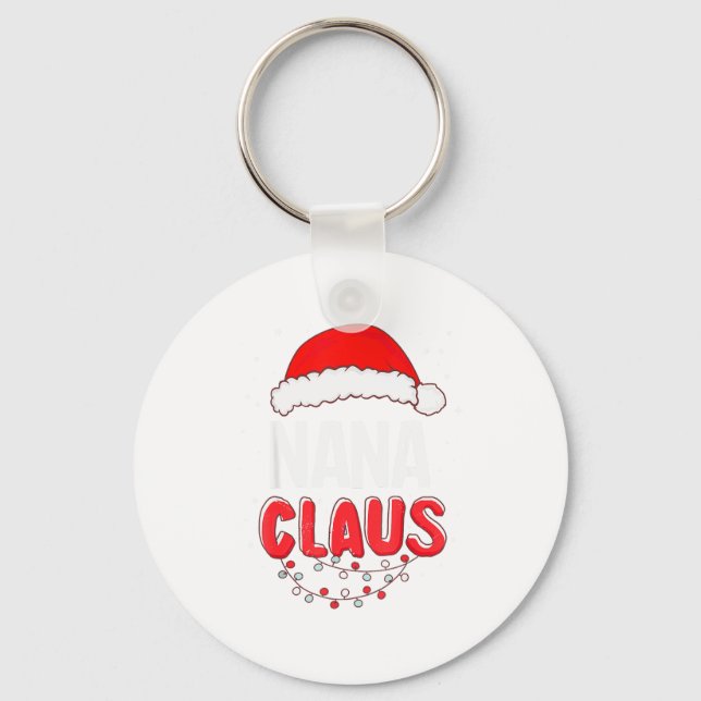 Nana Santa Claus Christmas Matching Costume  Key Ring (Front)