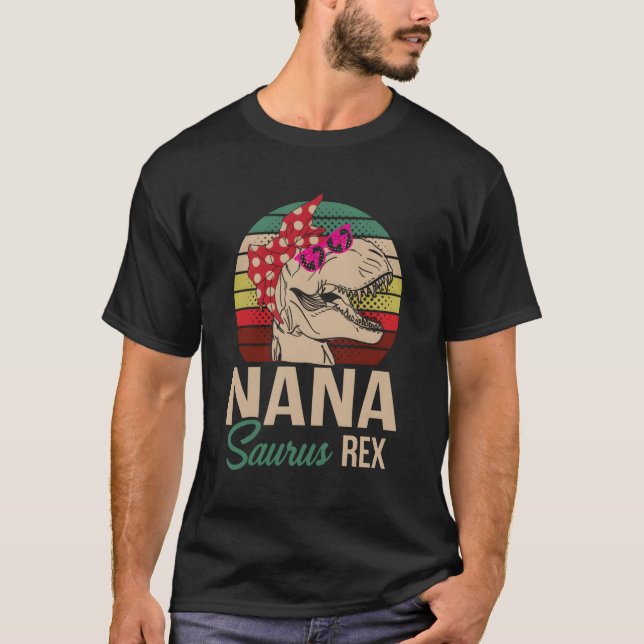 Nana Saurus Rex Nanasaurus Dino Love Grand T-Shirt (Front)