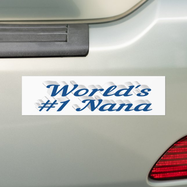 Nana sea blue text bumper sticker (On Car)