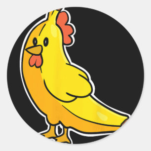 Nana Shaped Chicken Nana  Classic Round Sticker