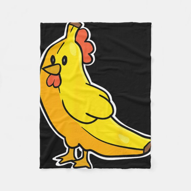 Nana Shaped Chicken Nana  Fleece Blanket (Front)