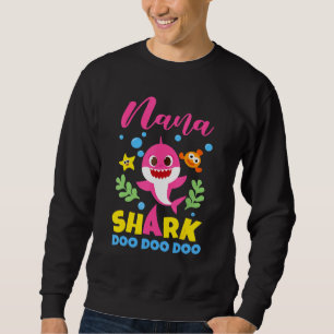 Nana Shark Cute Baby Shark Family Matching Sweatshirt
