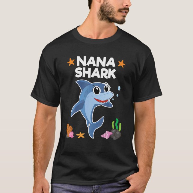 Nana Shark Grandma Birthday Mothers Day Gift T-Shirt (Front)