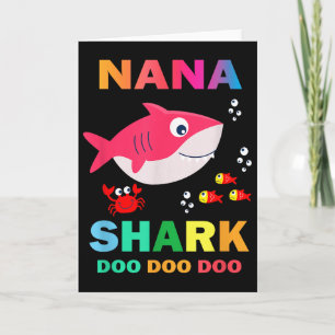 Nana Shark Shirt, Fathers Day Gift From Wife Son D Card