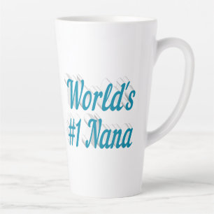 Nana sky blue text  latte mug