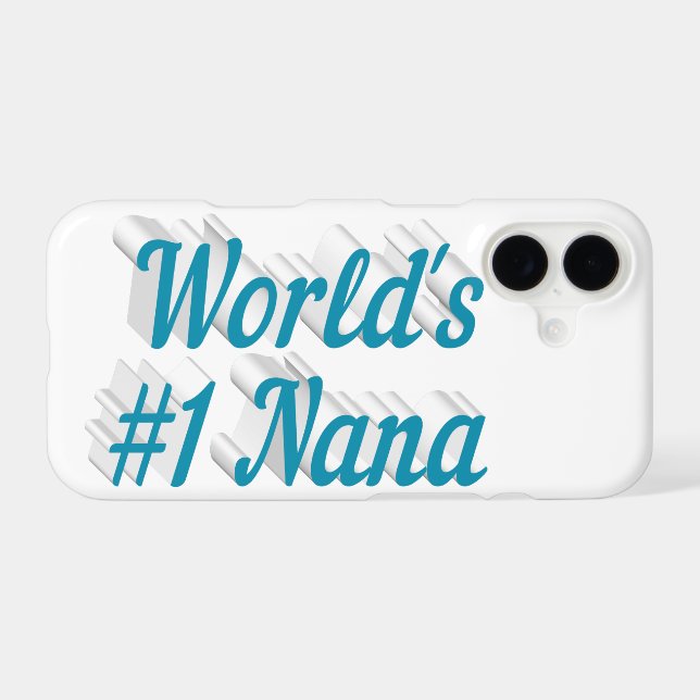 Nana sky blue text Mothers Day iPhone Case (Back Horizontal)